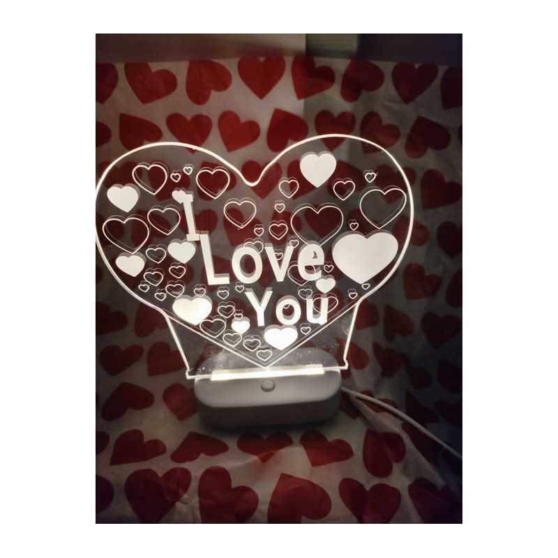 Lampe coeur I love You