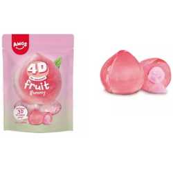 AMOS FRUITS PECHE 4D 120GR – Bonbons gélifiés