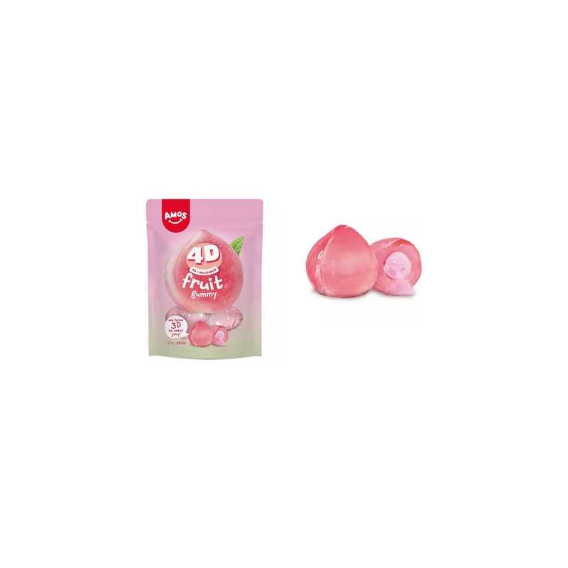 AMOS FRUITS PECHE 4D 120GR – Bonbons gélifiés