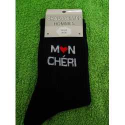 Chaussettes message MON CHERI – Taille unique