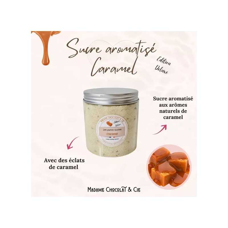 Sucre aromatisé – caramel (sachet 200g) – Sucre aromatisé