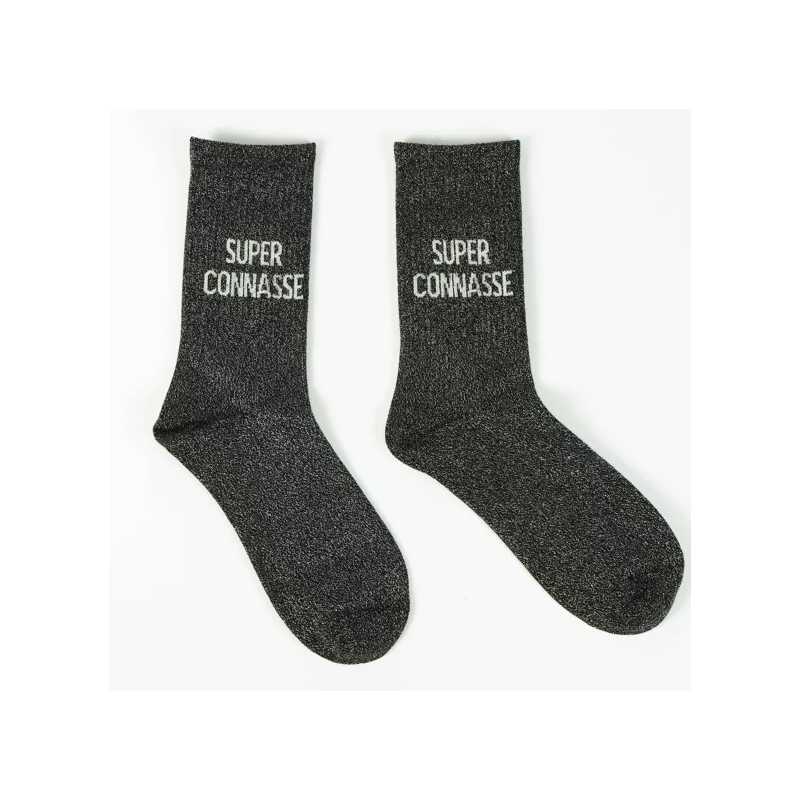 Chaussettes à paillettes SUPER CONNASSE – Humour