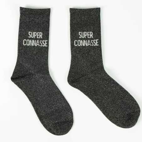 Chaussettes à paillettes SUPER CONNASSE – Humour