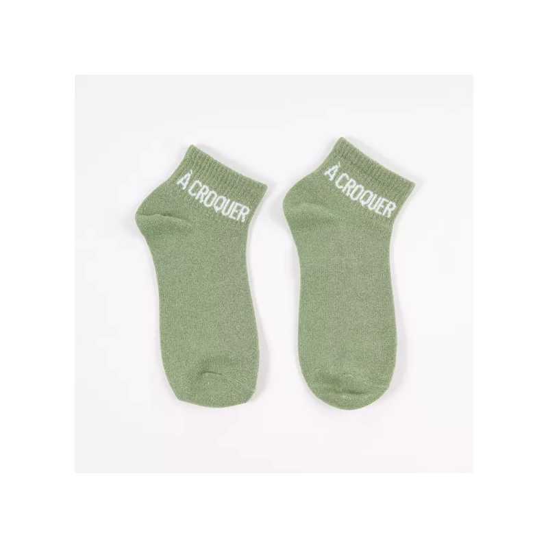 Socquettes à paillettes "A CROQUER" 36/42 – Chaussettes