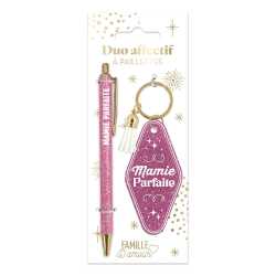 Duo paillettes porte cles motel et stylo mamie parfaite – Idées C