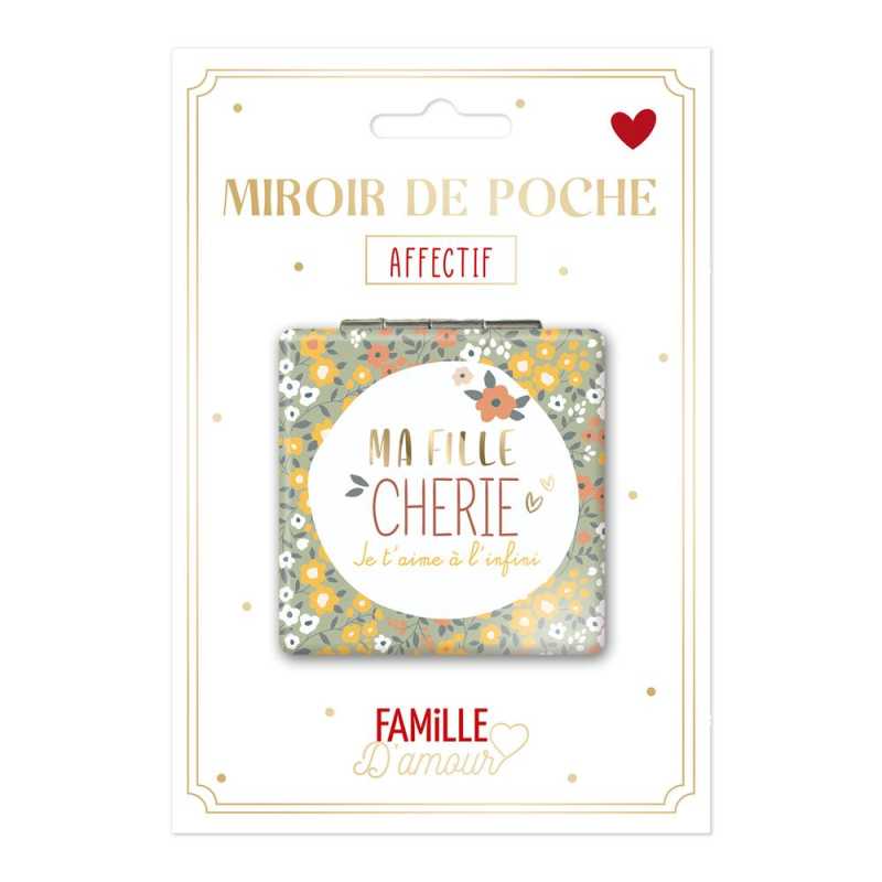 Miroir de poche Ma fille chérie – Cadeau