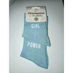 Chaussettes paillettes "GIRL POWER" – Chaussettes