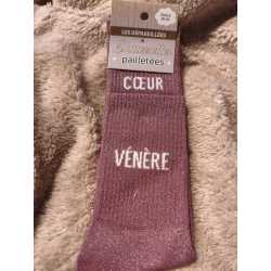 chaussettes "coeur/ venere" 36/42 – Chaussettes pailletées