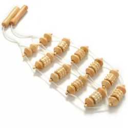 Lanière de Massage en Bois – Masseur Anti Cellulite Drainant