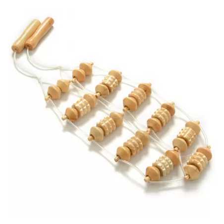 Lanière de Massage en Bois – Masseur Anti Cellulite Drainant