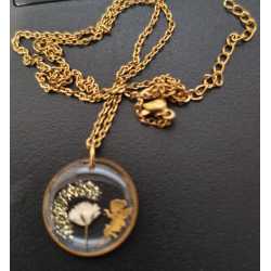 Collier fée paillettes – Bijou fleur gypsophile
