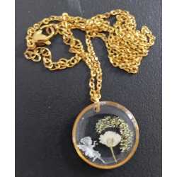 Collier fée paillettes – Bijou fleur gypsophile