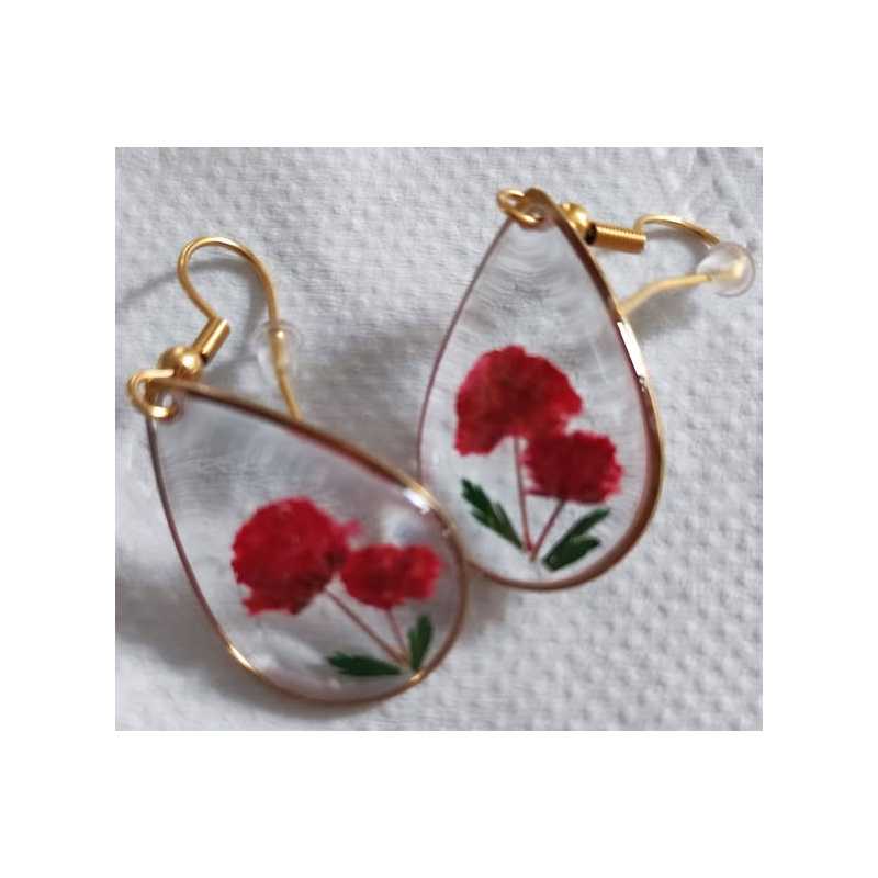 Boucles d'oreilles – Bijoux fleurs gypsophile