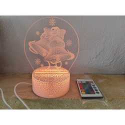 Lampe 3D Cloches – Lampe et Veilleuse USB Télécommande