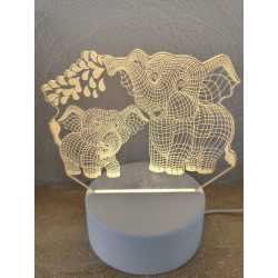 Lampe 3D Éléphant – Lampe et Veilleuse