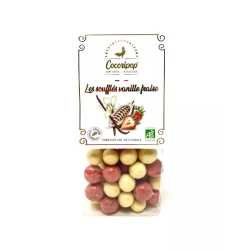 Soufflés vanille fraise – Billes de maïs bio