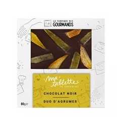 Tablette chocolat noir 80g. - Duo D'agrumes – Chocolats