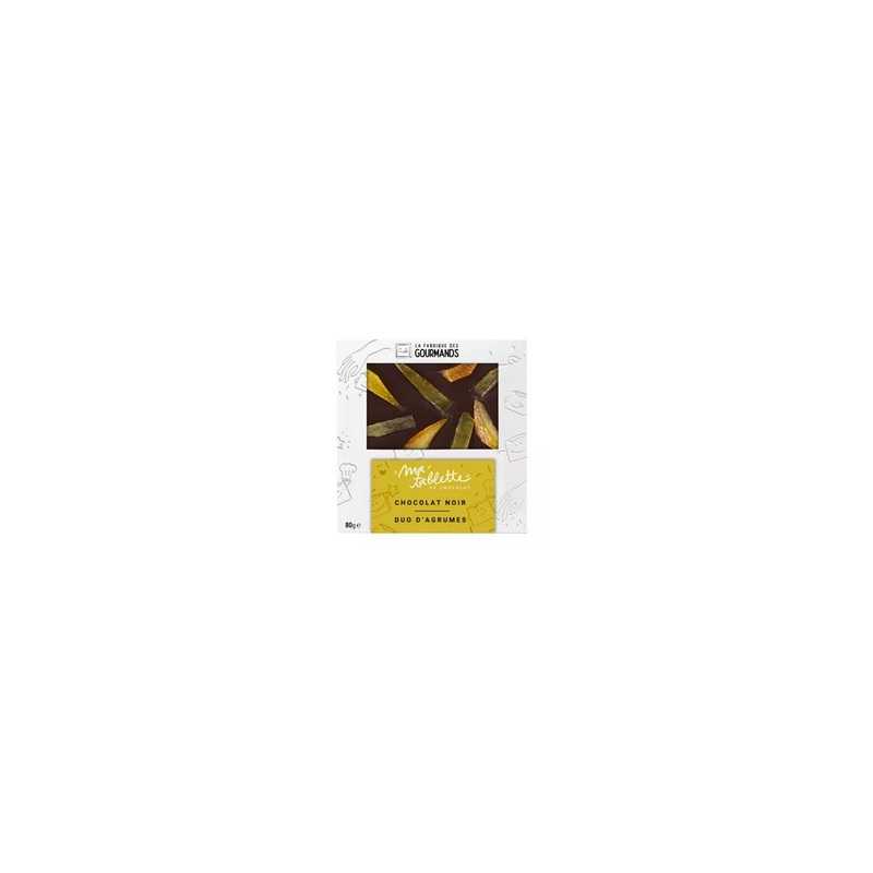 Tablette chocolat noir 80g. - Duo D'agrumes – Chocolats