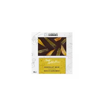 Tablette chocolat noir 80g. - Duo D'agrumes – Chocolats