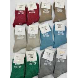 chaussettes paillettes "fille au top" 36/42