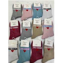 chaussettes paillettes "joli coeur" 36/42