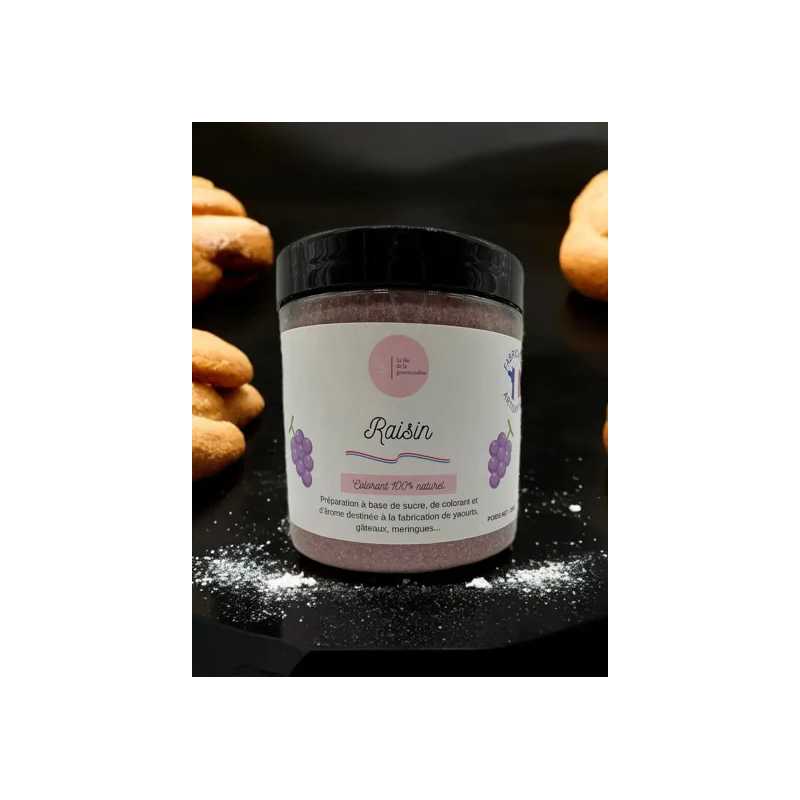 Sucre aromatisé Raisin - 250g – Sucre aromatisé colorants naturel