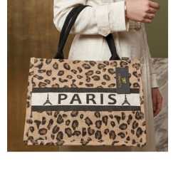 Sac toile de jute Paris – Sac jute naturel 33x42x18