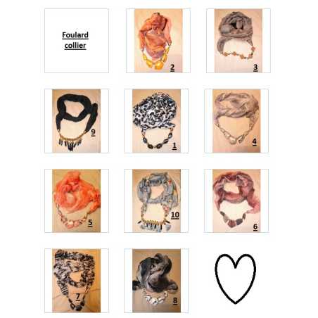 Foulard bijoux – Divers 10 modèles