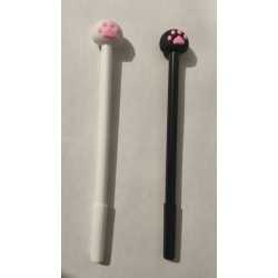 stylo pattes de chat noir ou blanc