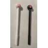 stylo pattes de chat noir ou blanc